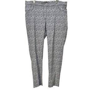 89th & Madison Womens XL Black White Chevron Herringbone Pull On Pants